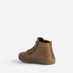 Buggy Chaussures Montantes^Basket éco-conçue camel en cuir COGNAC