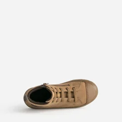 Buggy Chaussures Montantes^Basket éco-conçue camel en cuir COGNAC
