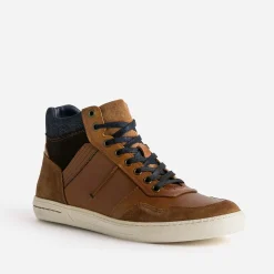 Eram Boots|Baskets/Tennis^Basket cuir à découpes COGNAC