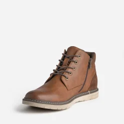 Eram Boots^Basket et marron COGNAC