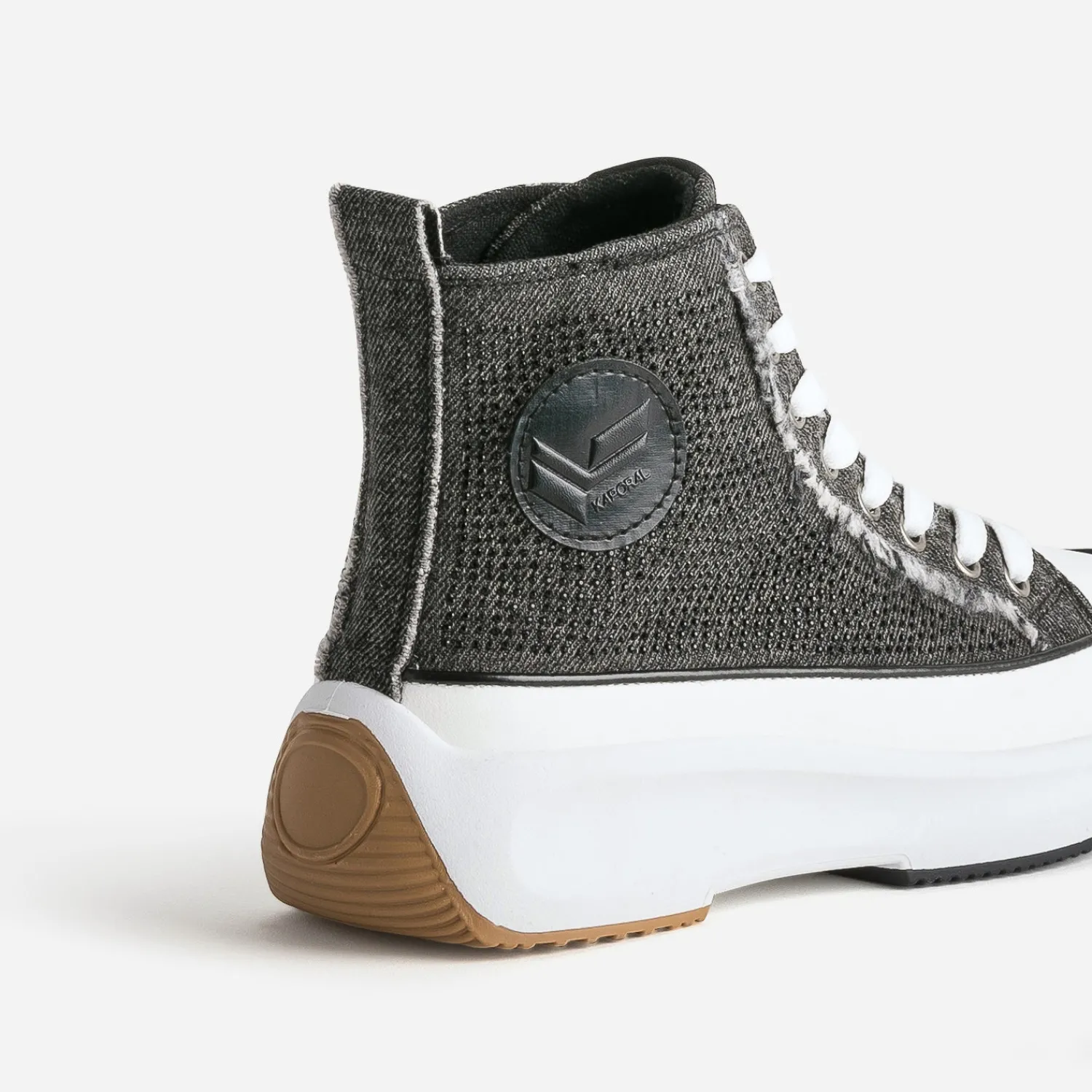 Kaporal Baskets^Basket e denim strassé à plateforme GRIS