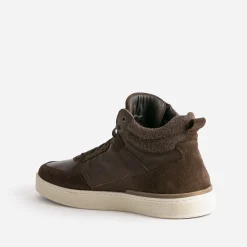 Eram Baskets/Tennis^Basket bi-matière MARRON