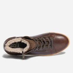 Eram Baskets/Tennis^Basket en cuir fourrée MARRON