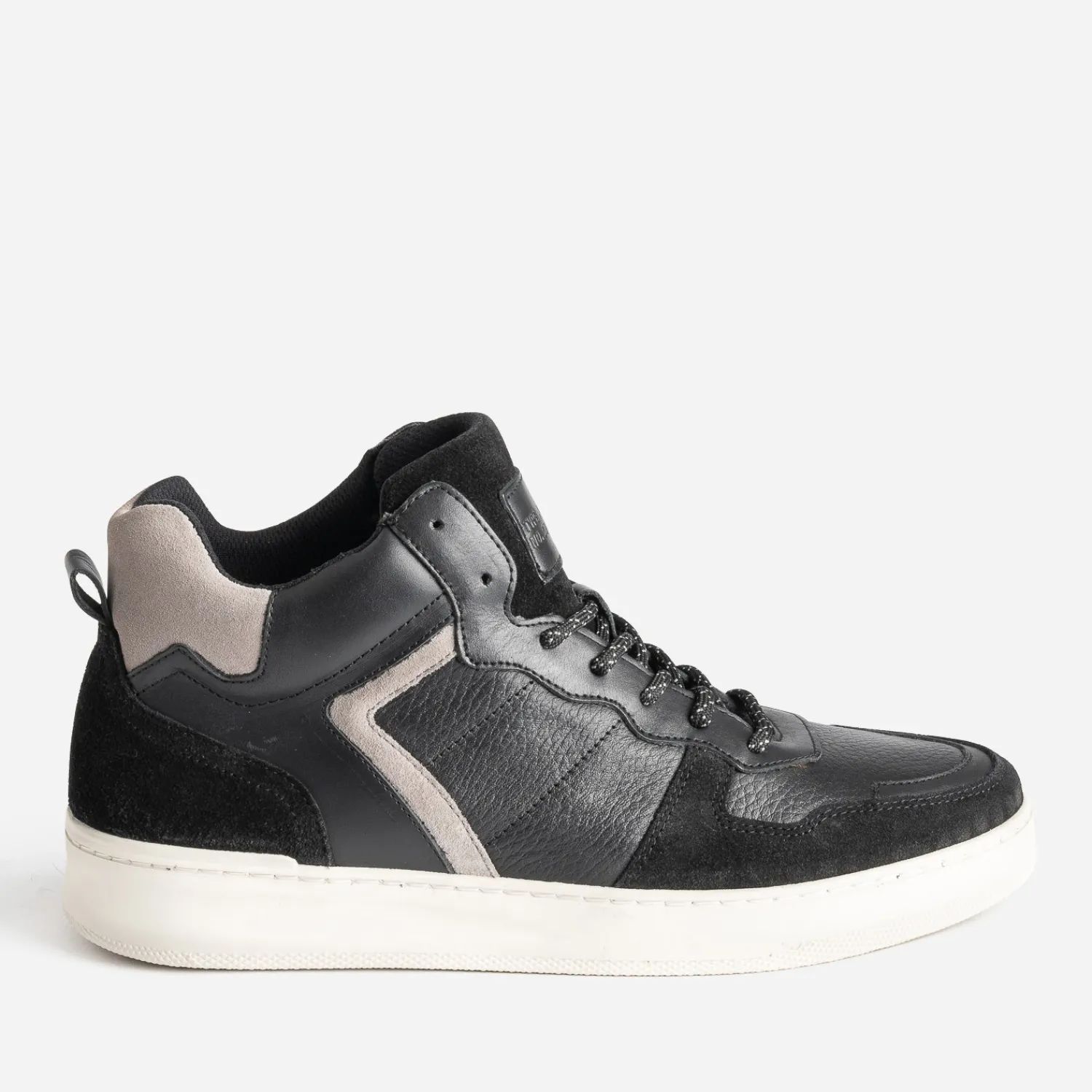 Eram Baskets/Tennis^Basket montante e et grise en cuir NOIR