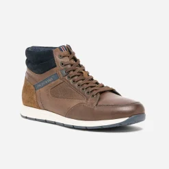 Redskins Boots|Baskets/Tennis^Basket marron en cuir COGNAC