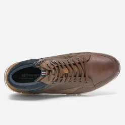 Redskins Boots|Baskets/Tennis^Basket marron en cuir COGNAC