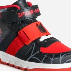 703 Baskets^Basket SPIDER-MAN e et rouge lumineuse NOIR