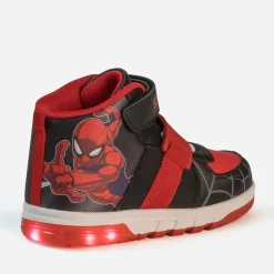 703 Baskets^Basket SPIDER-MAN e et rouge lumineuse NOIR