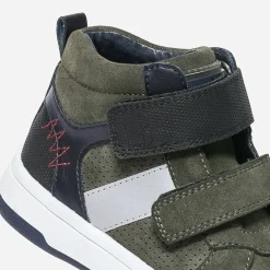 Buggy Chaussures Montantes^Baskets kaki à double scratchs VERT