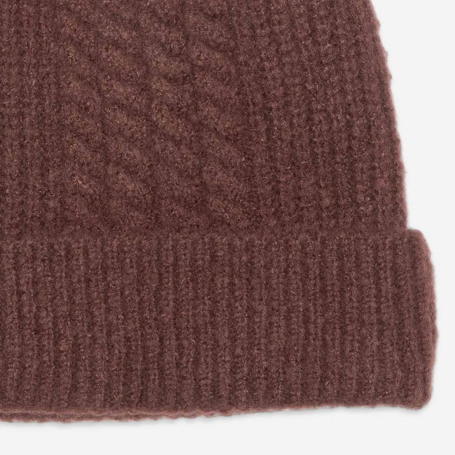 Eram Chapeaux, Bonnets & Casquettes^Bonnet bordeaux en tricot torsades ROUGE