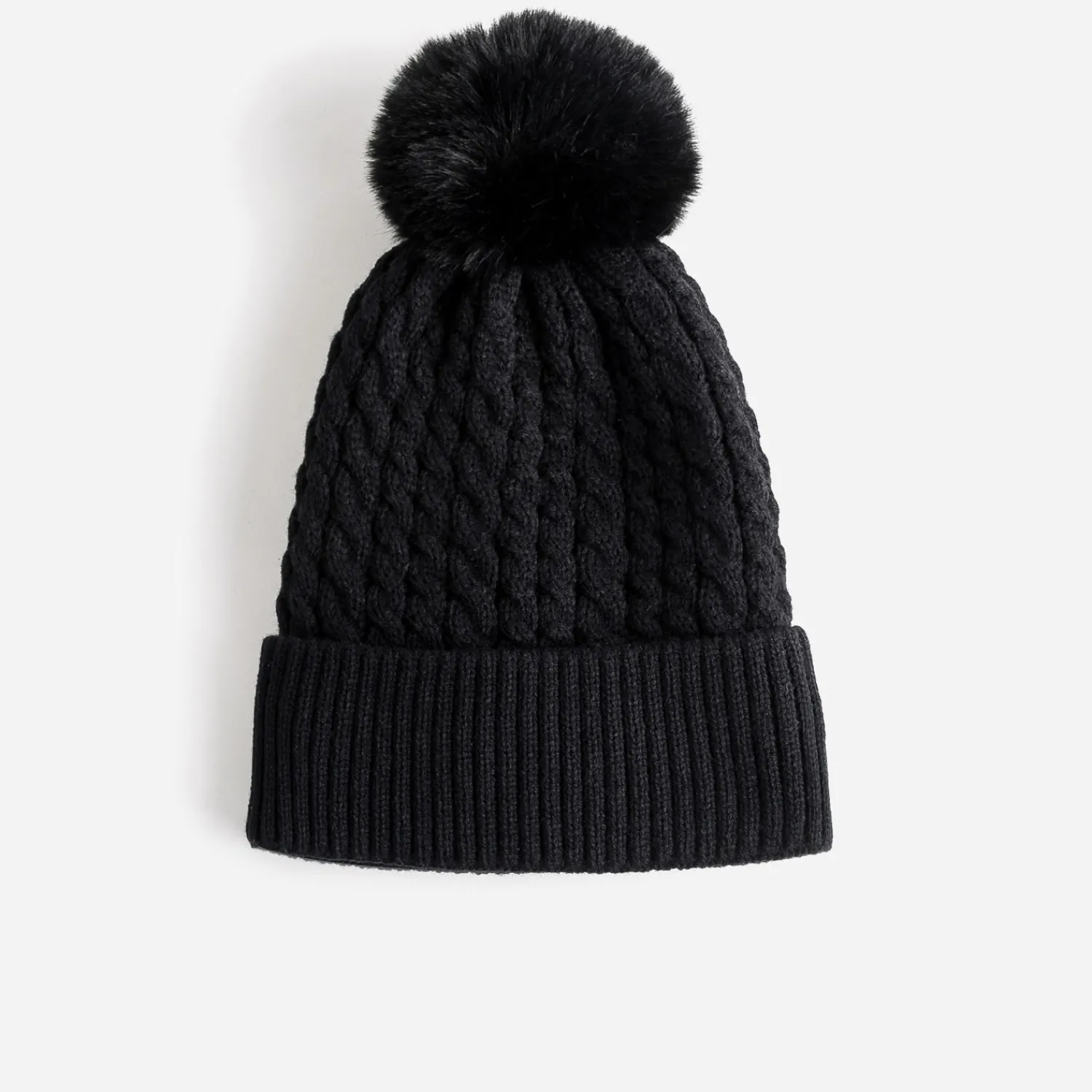 Eram Chapeaux, Bonnets & Casquettes^Bonnet TEXTO en tricot torsadé à pompon NOIR