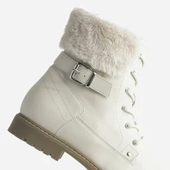 Buggy Boots^Boots à lacet fourré BEIGE