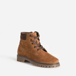 Buggy Chaussures Montantes^Boots à lacet cognac cuir velours CAMEL