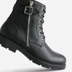 Buggy Boots^Boots à lacet avec zip côté NOIR