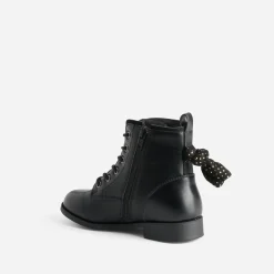 Buggy Boots^Boots à lacet avec nœud-pois NOIR