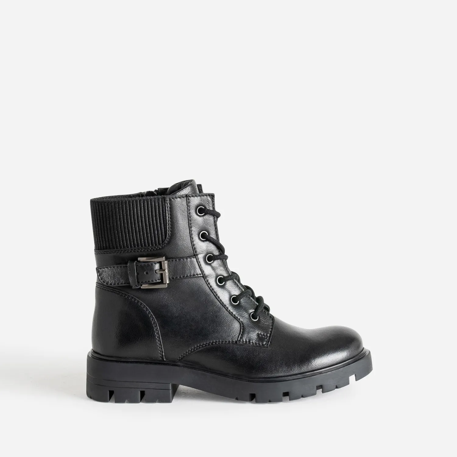 Buggy Boots^Boots à lacet en cuir NOIR