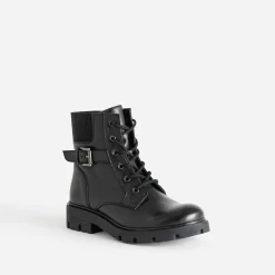 Buggy Boots^Boots à lacet en cuir NOIR