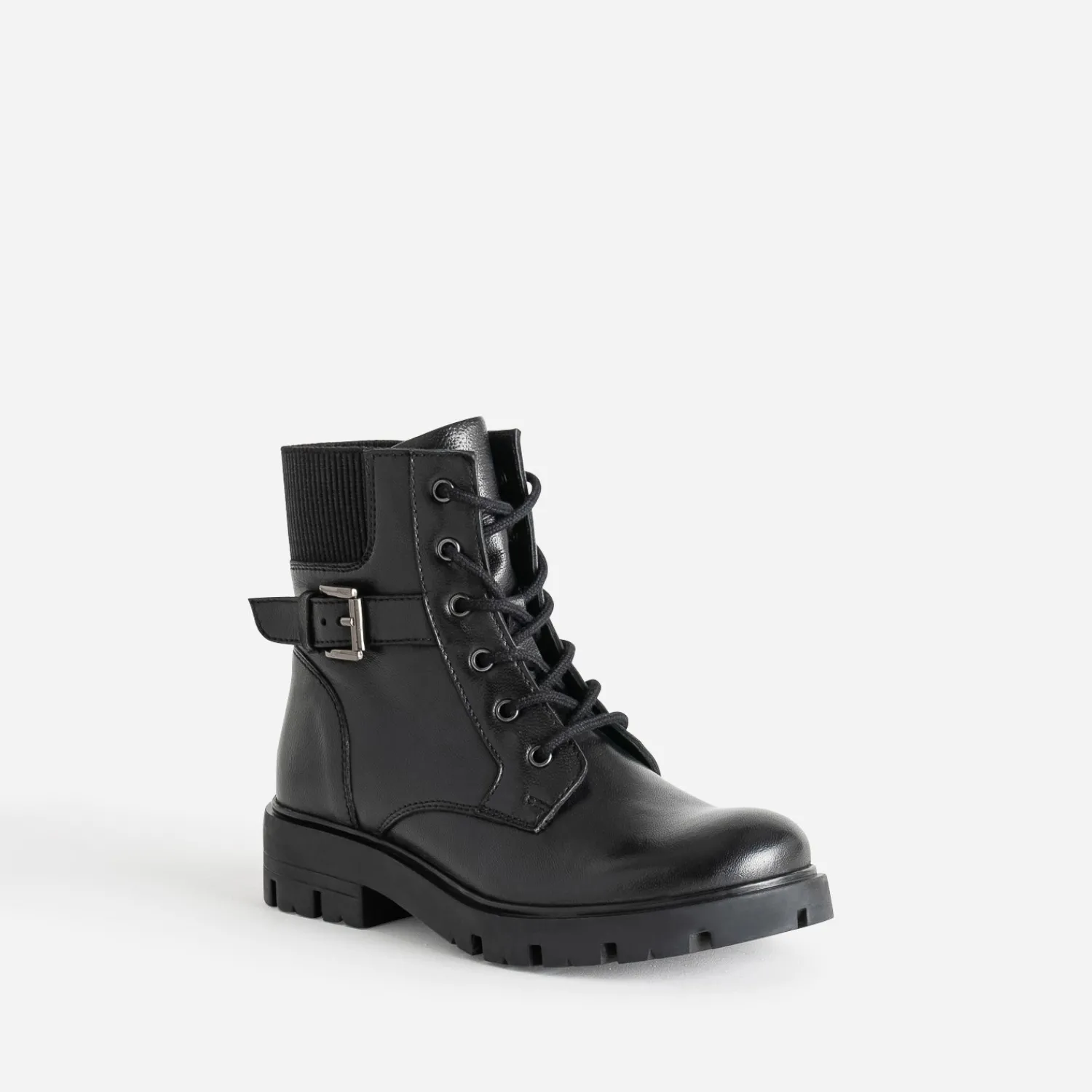 Buggy Boots^Boots à lacet en cuir NOIR