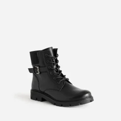 Buggy Boots^Boots à lacet en cuir NOIR