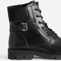 Buggy Boots^Boots à lacet en cuir NOIR