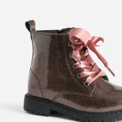 Buggy Boots^Boots à lacet pailleté à lacet ruban ROSE