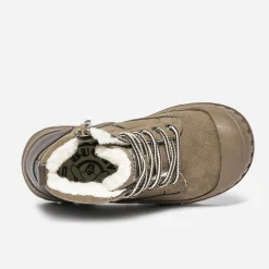 Buggy Chaussures Montantes^Boots à lacet taupe suédé fourré MARRON