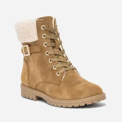 Eram Boots^Boots à lacet fourré CAMEL