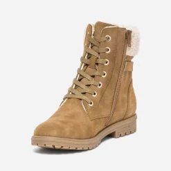 Eram Boots^Boots à lacet fourré CAMEL