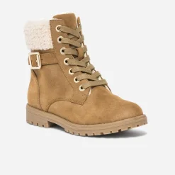 Eram Boots^Boots à lacet fourré CAMEL