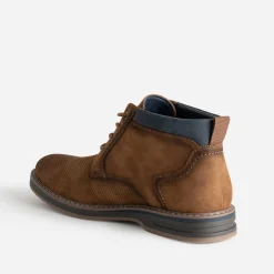 Eram Boots^Boots à lacet suédé enmbossé CAMEL