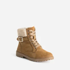 Buggy Boots^Boots à lacet suédé fourré CAMEL