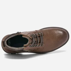 Eram Boots^Boots à lacet avec zip COGNAC