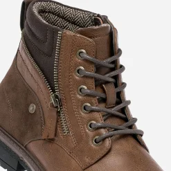 Eram Boots^Boots à lacet avec zip COGNAC