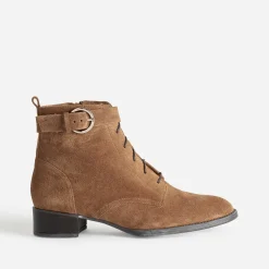 Eram Flex Boots^Boots à lacet cuir velours CAMEL