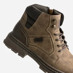 Eram Boots^Boots à lacet à semelle crantée MARRON
