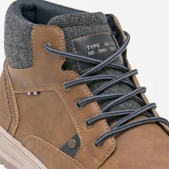 Eram Boots|Baskets/Tennis^Boots à lacet avec col textile MARRON
