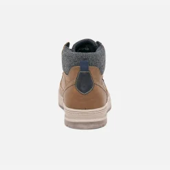 Eram Boots|Baskets/Tennis^Boots à lacet avec col textile MARRON