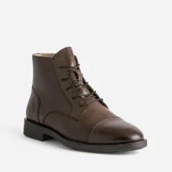Eram Boots^Boots à lacet cuir MARRON