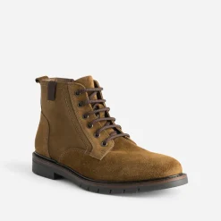 Eram Boots^Boots à lacet en cuir velours MARRON