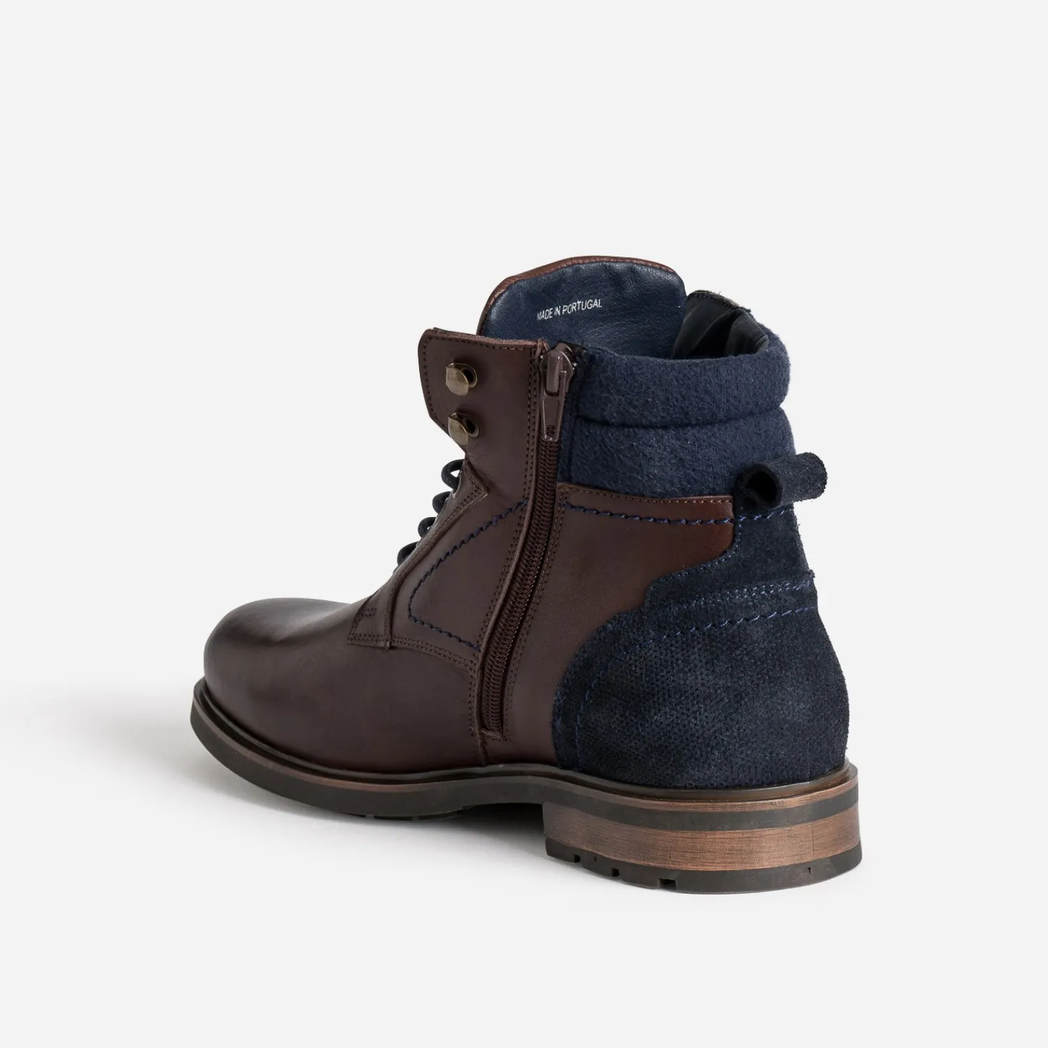 Eram Boots^Boots à lacet foncé cuir MARRON