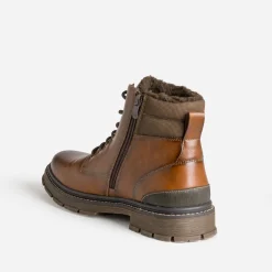 Eram Boots^Boots à lacet fourré MARRON