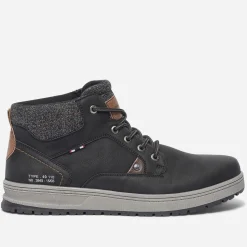 Eram Baskets/Tennis^Boots à lacet avec col textile NOIR