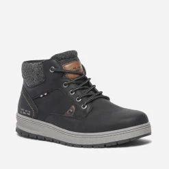 Eram Baskets/Tennis^Boots à lacet avec col textile NOIR