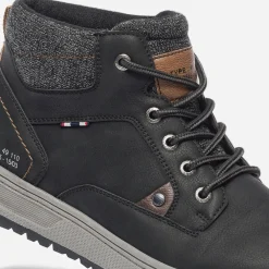 Eram Baskets/Tennis^Boots à lacet avec col textile NOIR