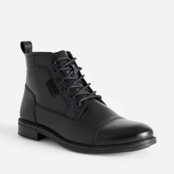 Eram Boots^Boots à lacet en cuir NOIR