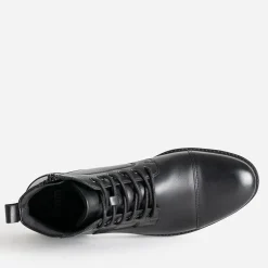 Eram Boots^Boots à lacet en cuir NOIR