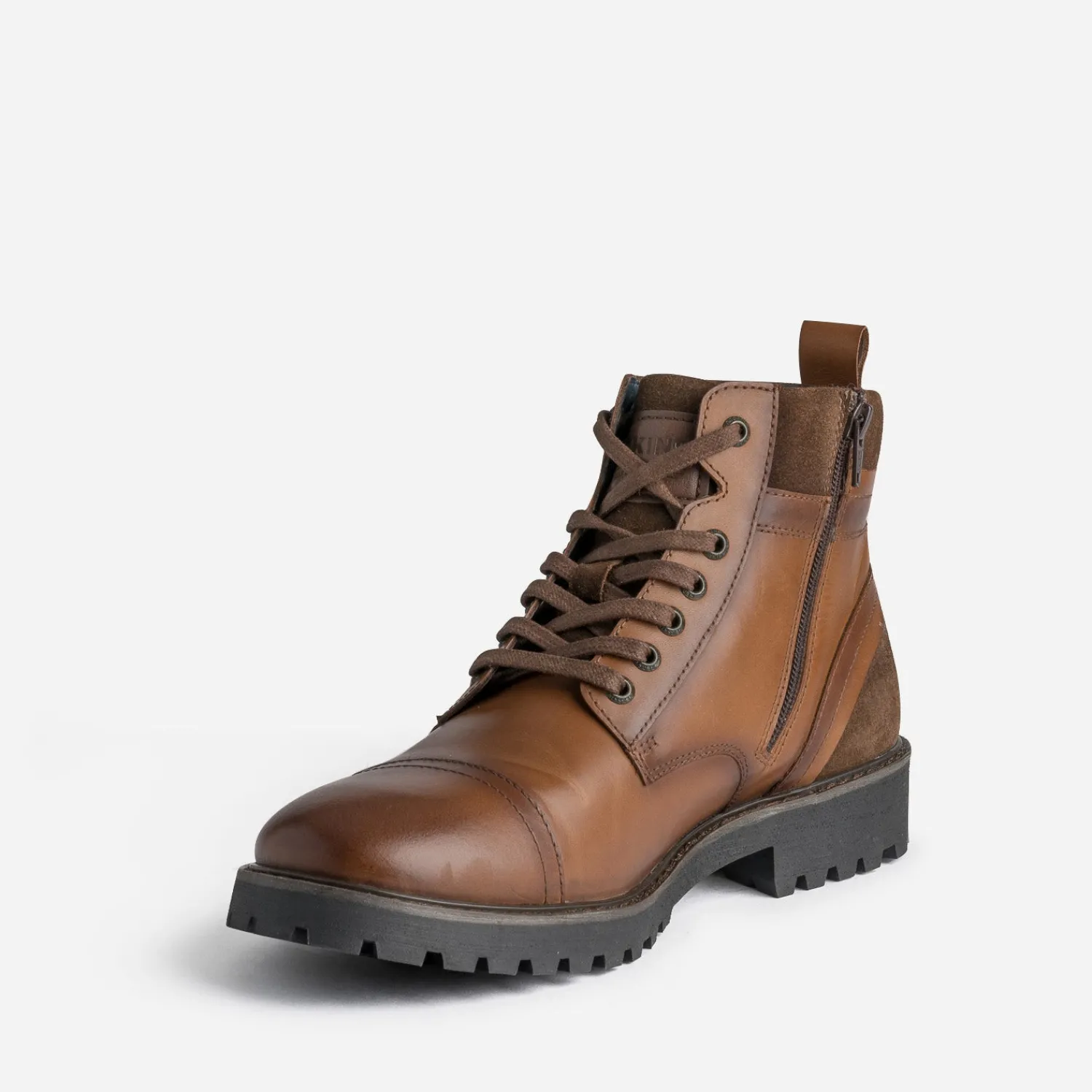 Redskins Boots^Boots à lacet en cuir COGNAC