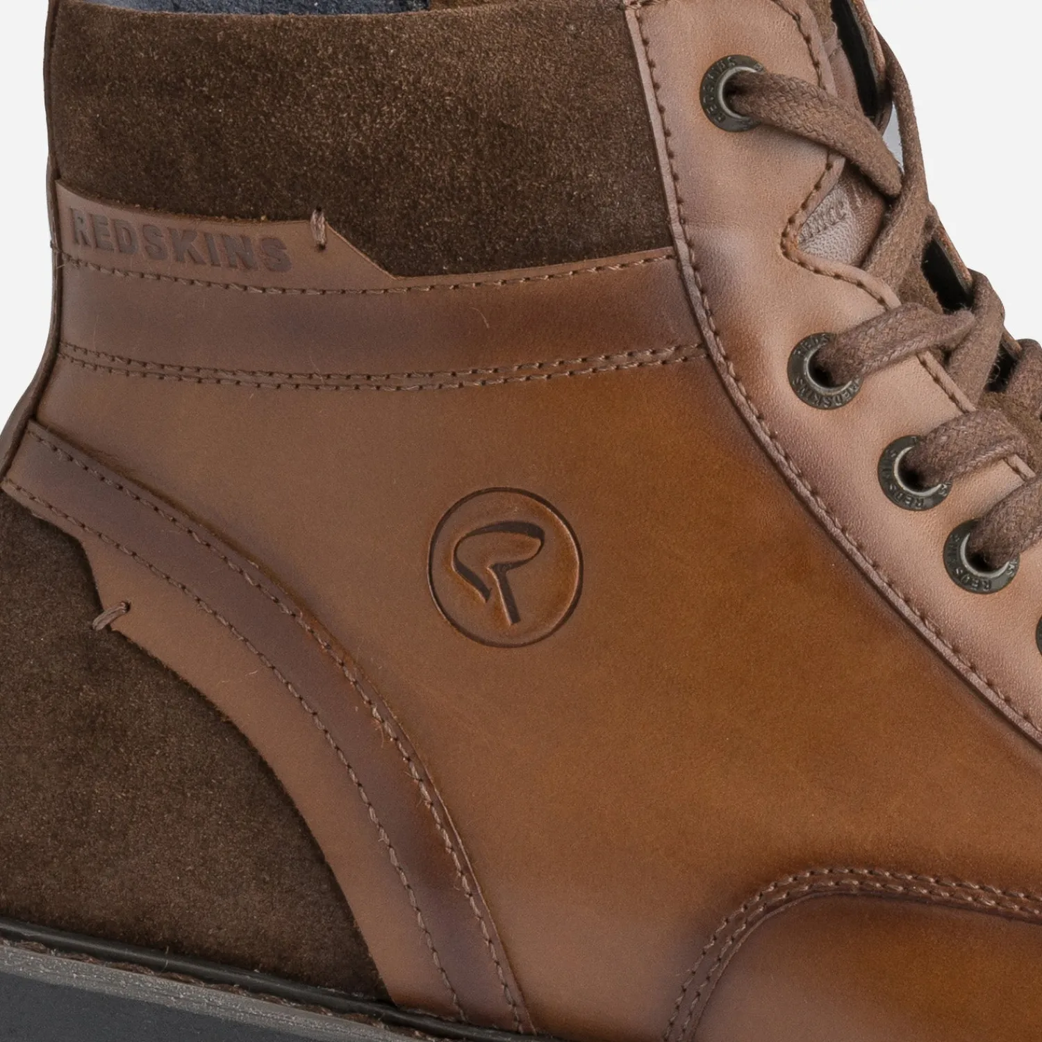 Redskins Boots^Boots à lacet en cuir COGNAC