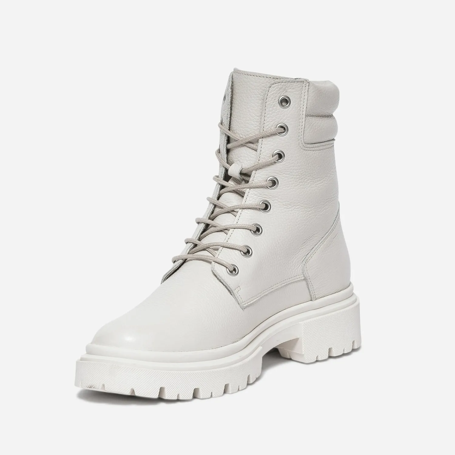 Texto Boots^Boots à lacet écru éco-conçu en cuir BEIGE