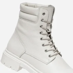 Texto Boots^Boots à lacet écru éco-conçu en cuir BEIGE